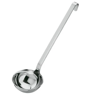 Rosle Stainless Steel Ladle With Hook Handle and Pouring Rim, 8-ounce - Image 1 of 3