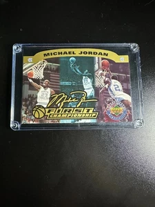 1995 Upper Deck MICHAEL JORDAN First Championship Die Cut Jumbo Card /5000 - Picture 1 of 2