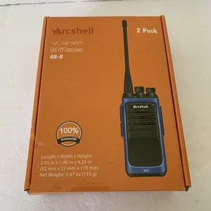 Arcshell AR-6 Two-Way Radios UHF FM Transceivers 2-Pack Blue - Picture 1 of 8