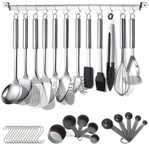 Kitchen Utensils Set 38 Pieces, Stainless Steel Cooking Utensils Set, Kitchen... - Picture 1 of 7