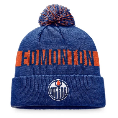 Edmonton Oilers NHL Fanatics Mütze Fundamental Blau Eishockey Fanshop Beanie