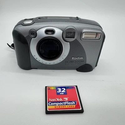 Kodak DC280 Zoom Digital Camera 2MP Vintage Point & Shoot w/ 32MB CF Card Tested - Image 1 of 4