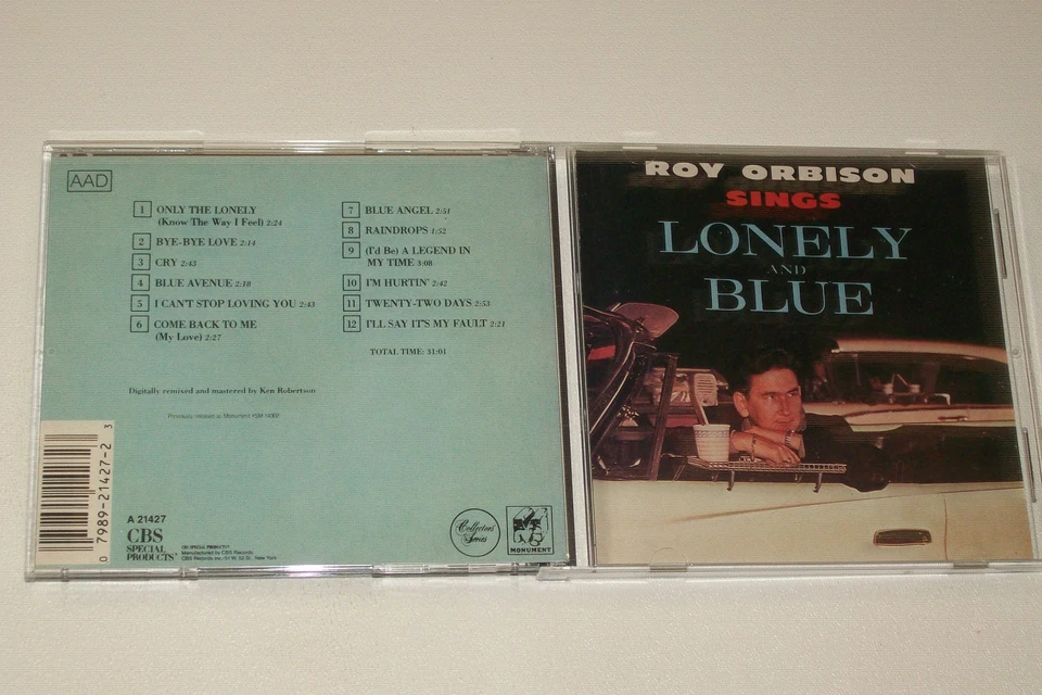 Roy Orbison sings Lonely and Blue (CD, 1992 CBS) 12 Tracks - Image 1 of 1