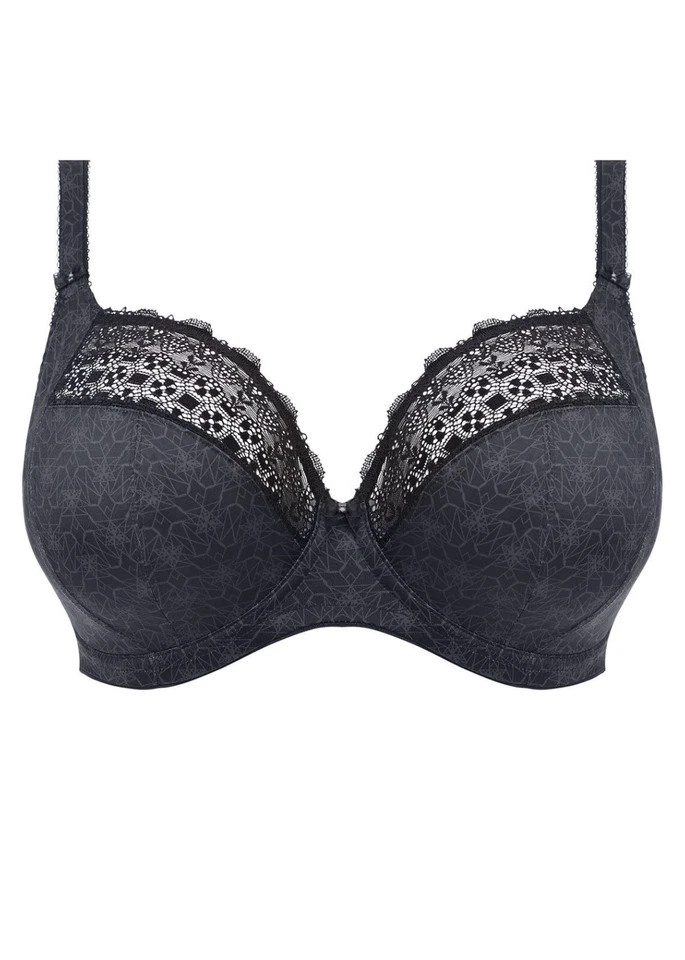 Sujetador Elomi 4340 Kim Plunge Negro Con Aros Encaje 38J Mezcla Poliéster/Nylon Comodidad Foto 1 de 4