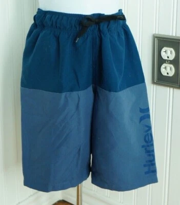 Hurley Boys 7/8 Board Swim Shorts Lined Gradient Blue 7.5" Inseam 23" Waist - Image 1 of 4