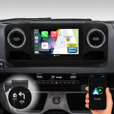 Android Radio Navi für Mercedes Sprinter mit Wireless Carplay Android Auto DAB - Bild 1 von 4