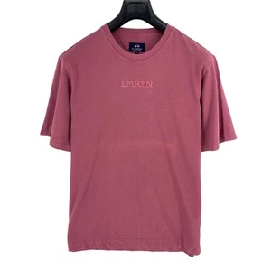 LA MARTINA Dark Pink Cotton Jersey Short Sleeves Crew Neck T Shirt Size XL - Picture 1 of 12