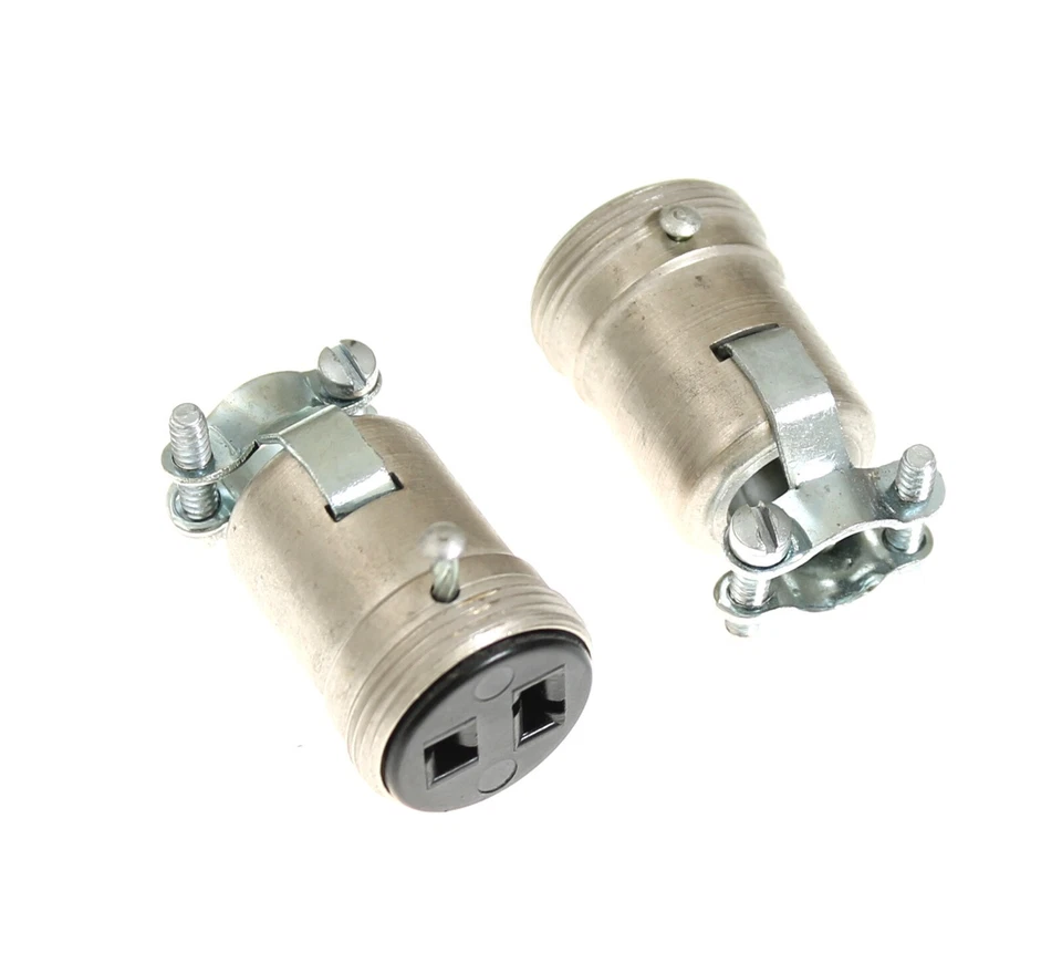 1-pc S202CCT Threaded Barrel 2-Pin Socket Cinch Jones Connector Cable Clamp Top - Image 1 of 1