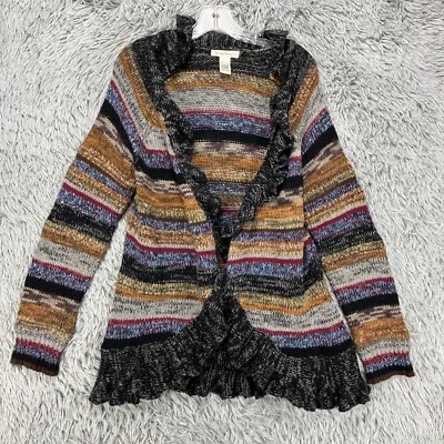 Cárdigan Suéter Susan Bristol Mujer L Volantes Boho Ecléctico Artístico Otoño Foto 1 de 4