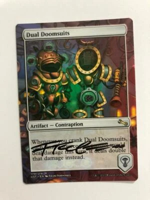 MTG ARTIST PROOF UNSTABLE DUAL DOOMSUITS SIGNED BY FRANZ VOHWINKEL RARE ARTIFACT - Image 1 of 4