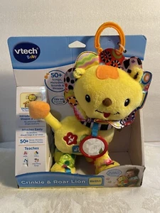 2016 Vetech Baby Explore & Learn Development Stimulation Colors Crinkle Lion NEW - Picture 1 of 9