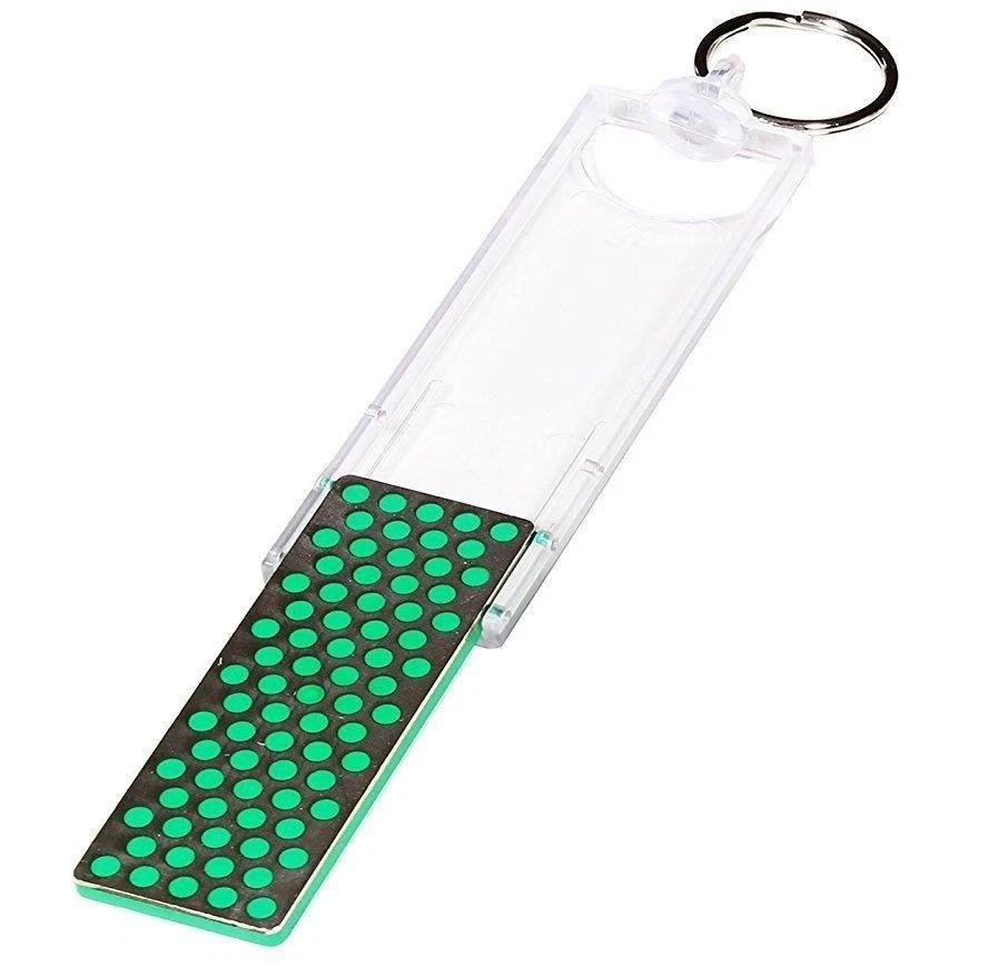 Afilador de cuchillos de diamante tamaño llavero mini afilado DMT con grano extra fino 5 5/8 abierto Foto 1 de 1