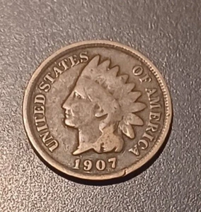 1907 Indian Head Cent US Old Coin Collection Circulated (#1) - Imagen 1 de 2