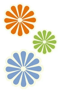 25 Starburst Flower WALLIES CUTOUTS - Picture 1 of 1