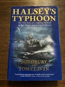 SIGNED Halsey's Typhoon By Bob Drury & Tom Clavin 1st Edition Printing 2007 HCDJ - Picture 1 of 12