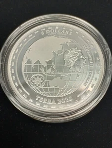 2020 1 oz .999 argento Tokelau Terra Prooflike - Foto 1 di 2