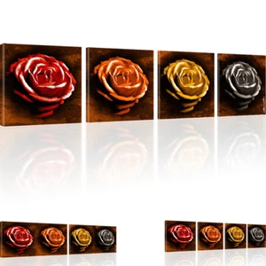 Rose Blume Abstrakt Bilder Keilrahmenbild Leinwand - Bild 1 von 6