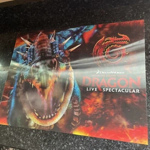 Rare Dreamworks How to Train Your Dragon Live Spectacular Lenticular Promo Sign - Picture 1 of 6