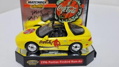 Matchbox Collectibles Coca Cola 1996 Pontiac Firebird Ram Air T-Top Coupe Yellow - Image 1 of 4