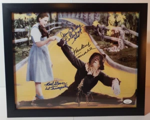 The Wizard of Oz 11x14 Framed Photo Signed By 3 Lollipop Guild Munchkins JSA COA - Picture 1 of 19