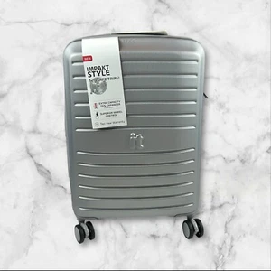 IT Luggage Imitate Hard Shell Suitcase Silver Grey Small 22” 3.2KG 52L - Picture 1 of 5