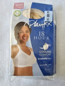 Playtex Bra Womens Beige Wirefree 18 Hour Cooling Comfort Size 40B - Picture 1 of 8