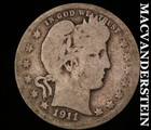 1911-D Barber Quarter - Scarce Semi-key Better Date #U9766