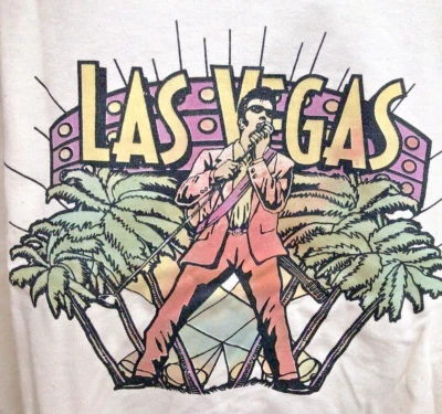 Las Vegas Elvis T-Shirt with Color Changing Logo Solar Chameleon Size Medium - Image 1 of 4