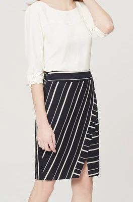 Falda Lápiz Ann Taylor LOFT Algodón Rayas Talla 2, 10 Color Azul Marino Fresco Nueva con Etiquetas Foto 1 de 3