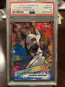 2023 Topps Logofractor Vaughn Grissom Future Stars Blue FS15 PSA 10 /150 RC - Picture 1 of 3