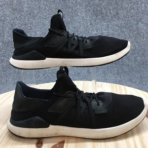 OluKai Shoes Mens 10 Mio LI Running Sneakers Black Leather Athletic 10440-4040 - Picture 1 of 17