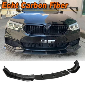 Alerón divisor delantero labio delantero de carbono se adapta al paquete BMW G30 G38 M 2017-2020 - Imagen 1 de 11