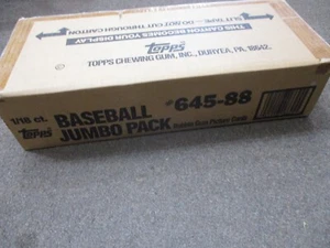 Contador de béisbol Topps 1988 vitrina de fábrica - 18 paquetes jumbo 90 tarjetas/paquete - Imagen 1 de 4