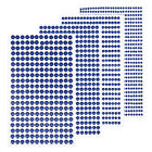 3584 pièces 8 feuilles autocollants strass bleu foncé 3/4/5/6 mm pierres précieuses auto-adhésives