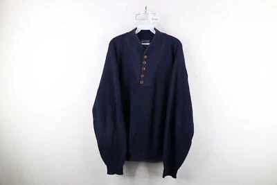 Suéter Henley Tejido Acanalado De Colección Años 90 Lands End Para Hombres L Envejecido Grueso Algodón EE. UU. Foto 1 de 4