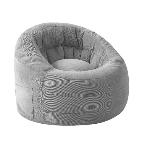 POD by Urban Shop Soft Plush Corduroy Bean Bag Chair with Pocket Cover
