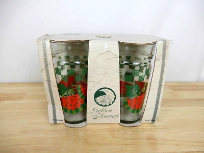 Vintage Anchor Hocking 16 Oz Watermelon Jelly Jar Drinking Glasses NIB Set of 4 - Image 1 of 4