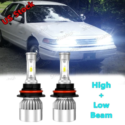 Faros LED blancos 9007 bombillas Hi-Lo 6000K S PARA FORD Crown Victoria 1998-2011 Foto 1 de 4