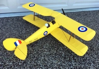DH82 Tiger Moth .20 4ch 44" Wingspan RC Model Airplane Printed Plans & Templates - Image 1 of 2