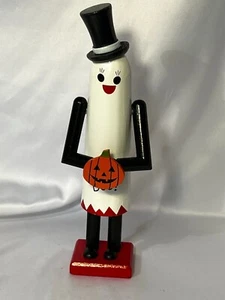 HALLOWEEN GHOST NUTCRACKER~12" Wooden Decoration~New*Trick or Treat - Picture 1 of 8