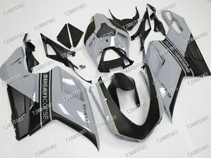 For 2007-2011 Ducati 848/1098 Black Grey ABS Injection Mold Bodywork Fairing Kit - Picture 1 of 9