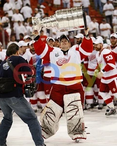Foto de hockey de la NHL Chris Osgood 2008 campeón de la Copa Stanley Detroit Red Wings 8x10 - Imagen 1 de 1