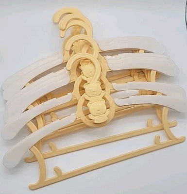  Lote de 8 perchas ajustables vintage para bebés ropa para niños ositos de peluche para niños Foto 1 de 3