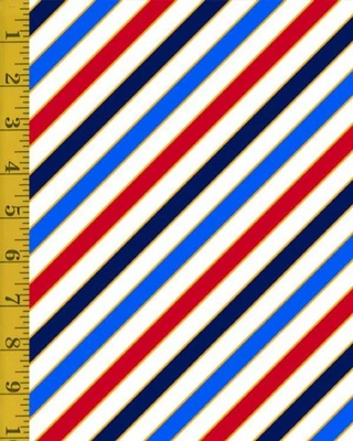 44 x 36 Patriótico Diagonal Raya Rojo Blanco y Azul Acolchado Tesoros 100% Cuna Foto 1 de 2