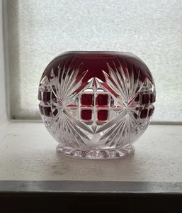 Antique EAPG Majestic Ruby Stained McKee Bros. Rose Bowl Vase 4” - Picture 1 of 10