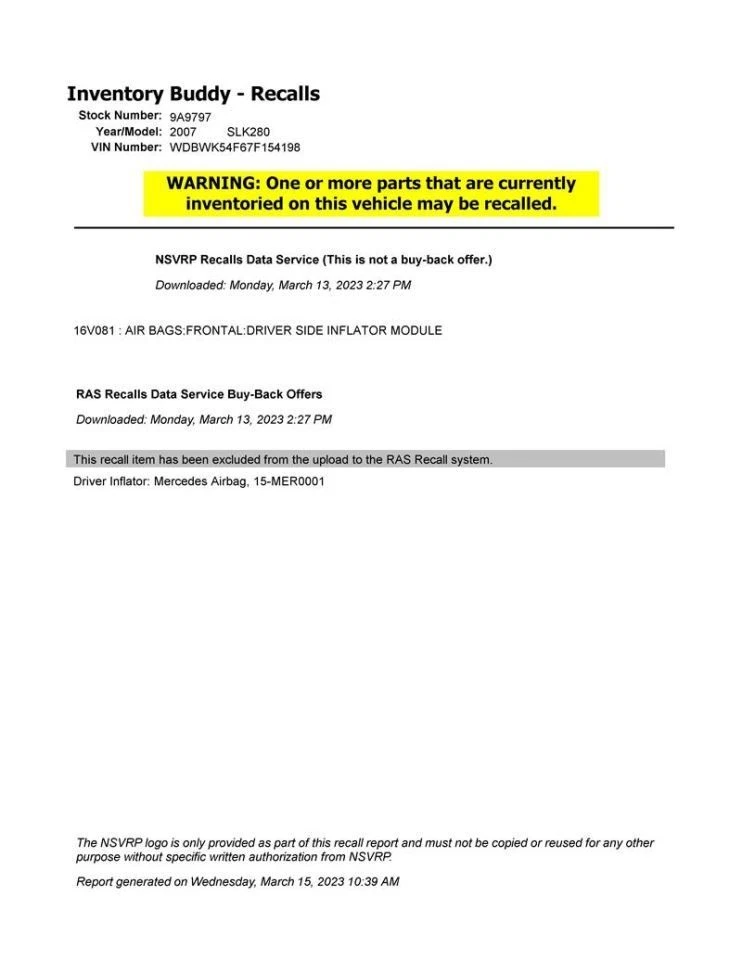 Pinza Driver 209 Tipo Delantera CLK350 Se Adapta 03-09 MERCEDES CLK 479971 Foto 1 de 1