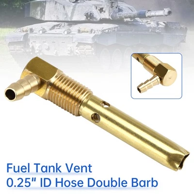 Manguera de identificación de 1/4" tanque de combustible ventilación 1/4"-18NPTF rosca para tanque de combustible pequeño y grande H0 Foto 1 de 4