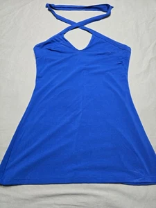Top halter vintage para mujer Apple Bottom azul talla mediana - Imagen 1 de 6