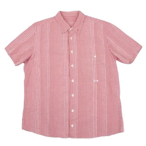 Papas Linen Blend Cotton Seersucker Stripe Short Sleeve Shirt Size 48M(K-163676) - Picture 1 of 12