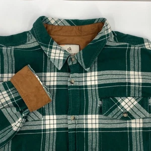 Legendary Whitetails Mens 3XL Flannel Shirt Green Plaid Button Down Long Sleeve - Picture 1 of 10